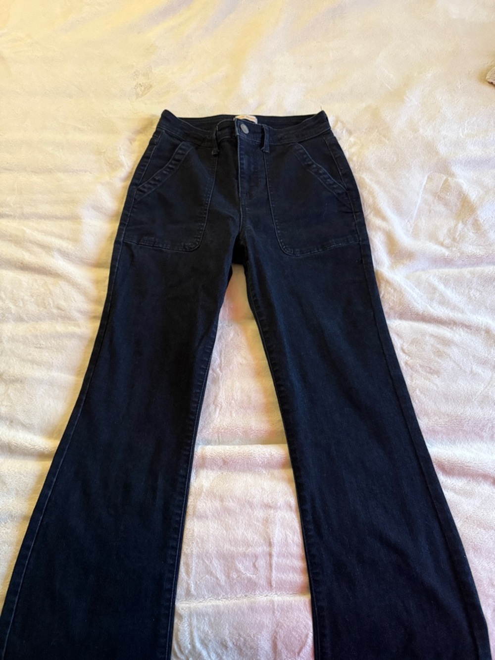 Knox Rose Black Flare Wide Leg Jeans